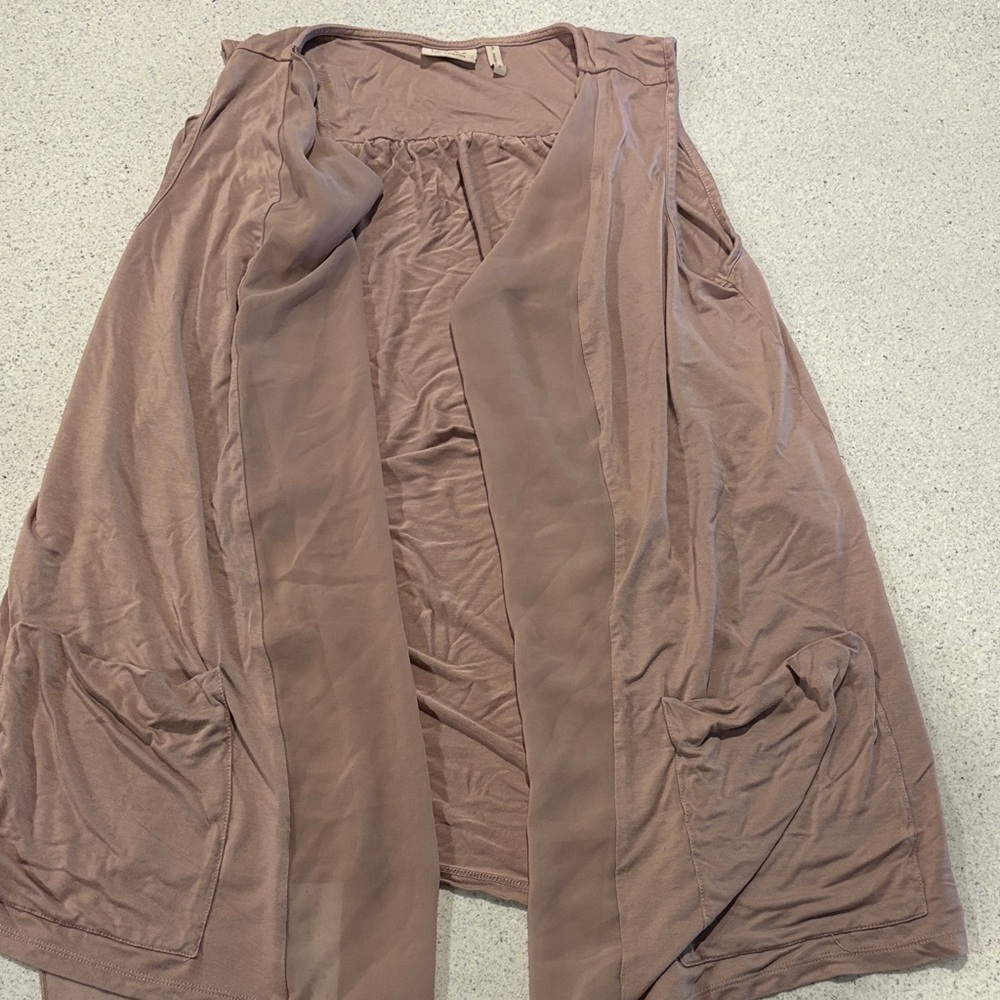 LOGO by Lori Goldstein Brown Sleeveless Blouse